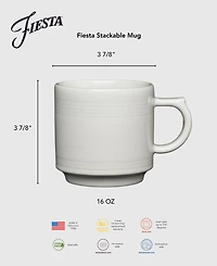Fiesta Linen Stackable Mugs, Set of 4