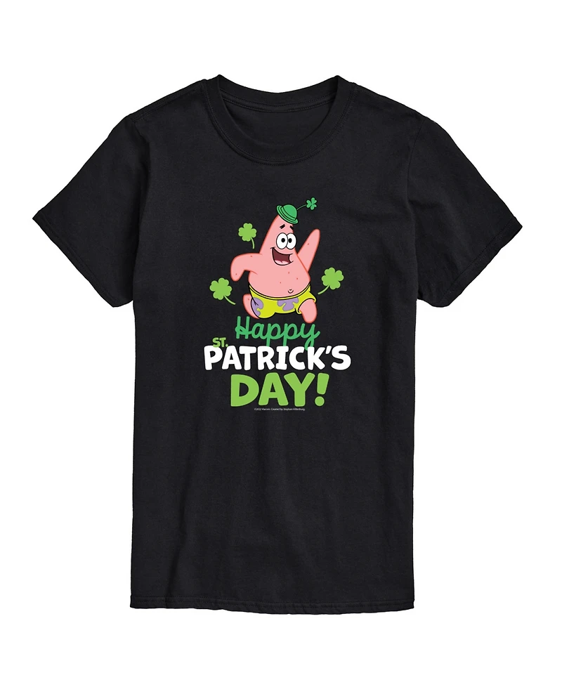 Airwaves Men's SpongeBob SquarePants Happy Patrick's Day Short Sleeve T-Shirt