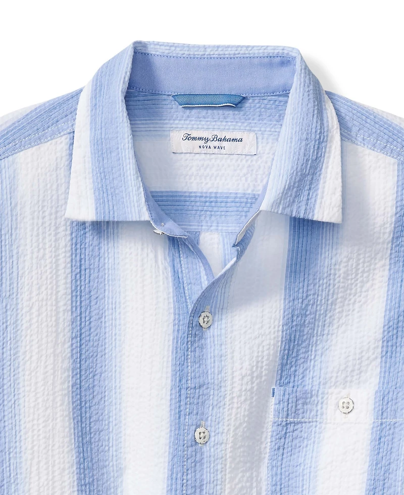 Tommy Bahama Men's Nova Wave Short Sleeve Button-Front Malibu Striped Shirt