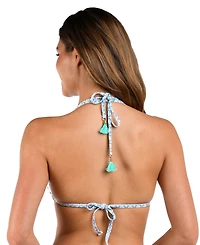 La Blanca Women's Riveria Resort Reversible Halter Bikini Top