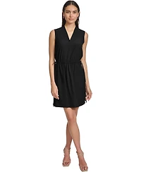 Calvin Klein Women's Elastic-Waist Commuter Dress