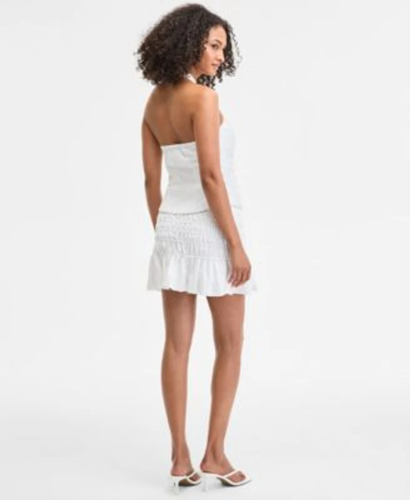 Bar Iii Womens Linen Halter Top Skirt Exclusively At Macys