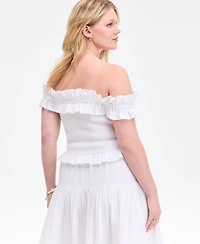 On 34th Women's Off-The-Shoulder Smocked Top, Exclusively at Macy's