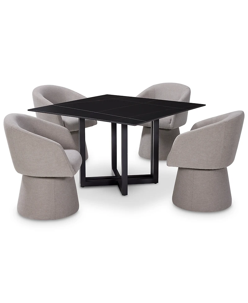5 Pc. Dining Set (Emila Square Table & 4 Korder Chairs), Created for Macy's