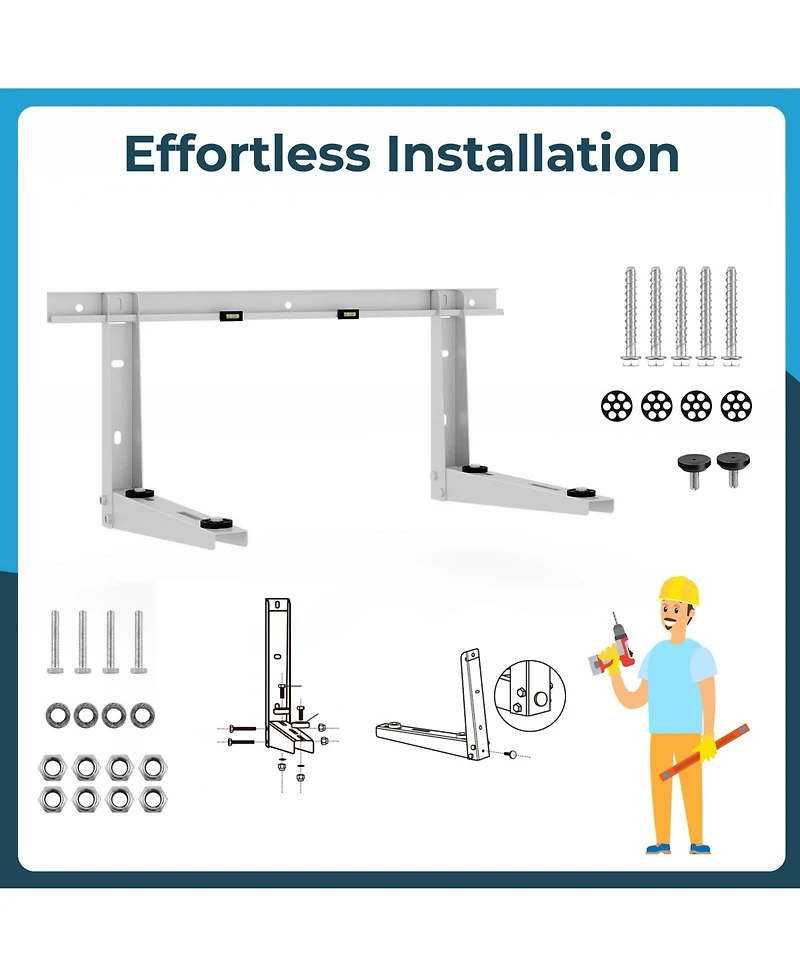 Mini Split Wall Mounting Bracket for 12000- Btu Universal Ductless Ac