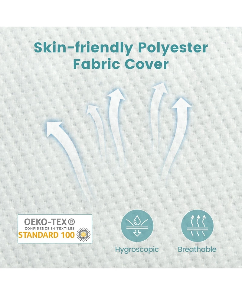 Set of 2 Gel Memory Foam Pillow 3D Cutting Air Flow Cooling Pillows with Pillowcase