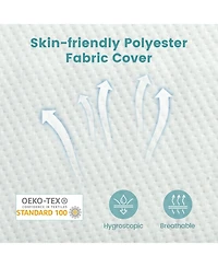 Set of 2 Gel Memory Foam Pillow 3D Cutting Air Flow Cooling Pillows with Pillowcase