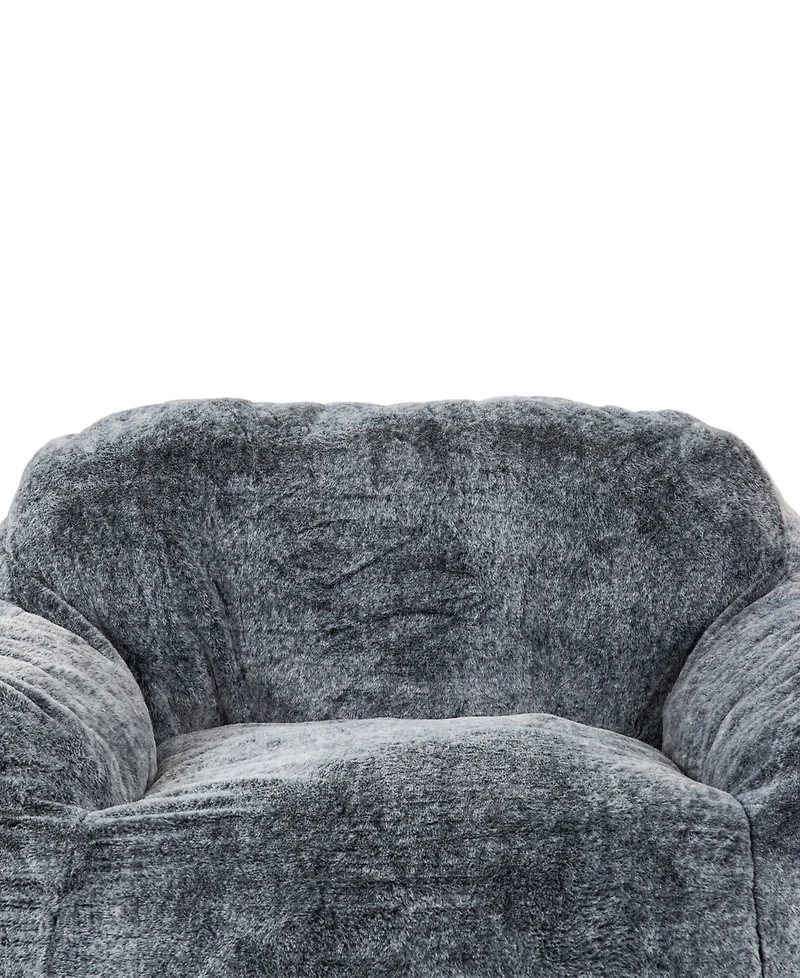 Primo International 30" Tore Faux Fur Foam Bean Bag Chair