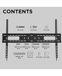 ProMounts Premium Flat / Fixed Tv Wall Mount for 60" to 110" TVs Up to 165lbs
