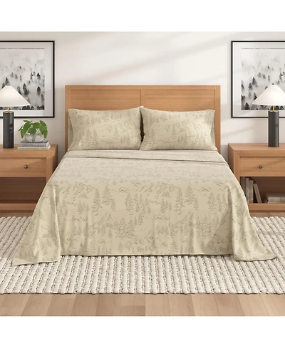 Linery & Co. Ultra-Soft Turkish Cotton Flannel Lodge Print Sheet Set