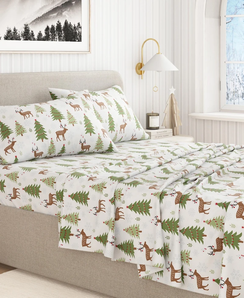 Linery & Co. Ultra-Soft Turkish Cotton Flannel Lodge Print Sheet Set