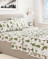 Linery & Co. Ultra-Soft Turkish Cotton Flannel Lodge Print Sheet Set