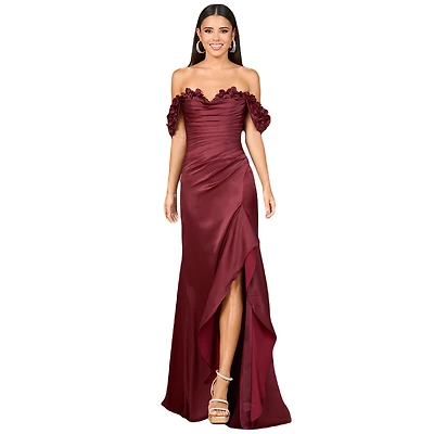 Lara Women's Off Shoulder Crepe Gown