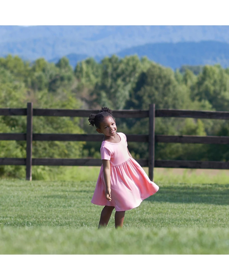 Gerber Baby Girls Spotted Leopard Short Sleeve Twirl Dress