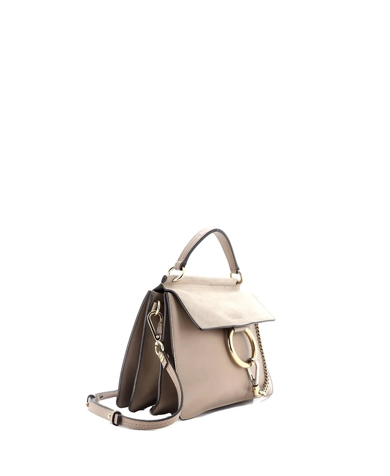 Pre-Owned Chloe Small Faye Top Handle Bag Leather