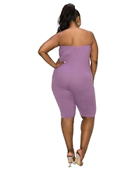 L I V D Plus Size Essential Tube Romper