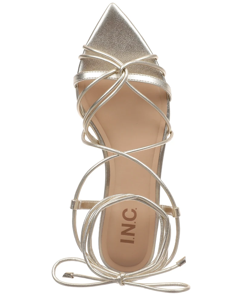 I.n.c. International Concepts Women's Kharmaa Lace-up Flat Sandals, Exclusively at Macy's