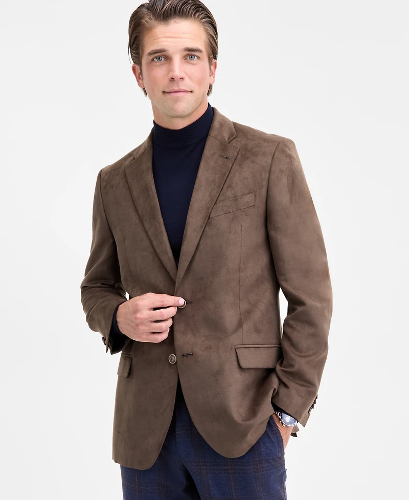 Nautica Men's Modern-Fit Faux-Suede Sport Coat
