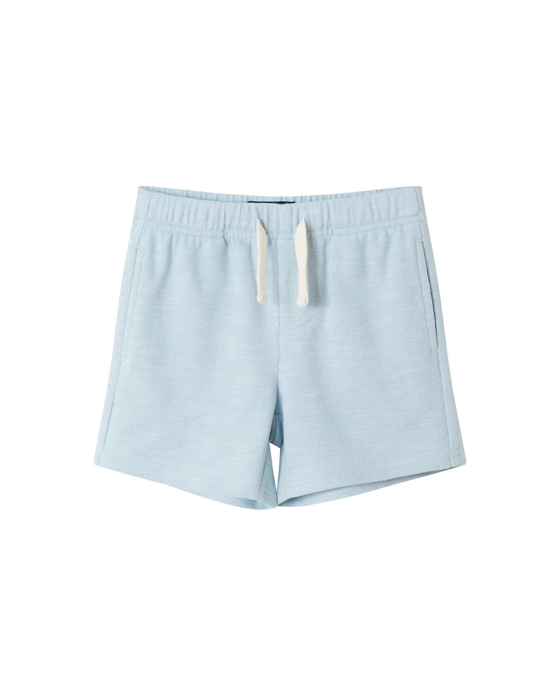 Andy & Evan Toddler Boys Toddler/Child Lt Blue Textured Polo and Shorts Set