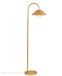 Ink+Ivy 66" Laguna Rattan Weave Shade Iron Floor Lamp