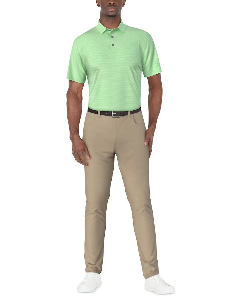 Pga Tour Men's Micro-Jacquard Polo Shirt