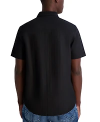 Karl Lagerfeld Paris Men's Regular-Fit Solid Textured Button-Down Shirt
