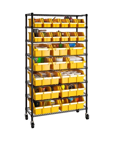 Seville Classics 8-Tier 24 Bin Rack System