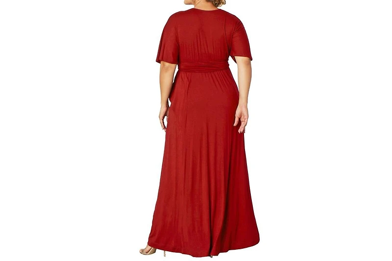 Kiyonna Plus Size Indie Flair Maxi Dress with Kimono Sleeves
