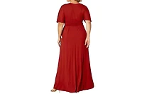 Kiyonna Plus Size Indie Flair Maxi Dress with Kimono Sleeves