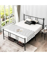 Full Size Platform Bed Frame with High Headboard-Full Size