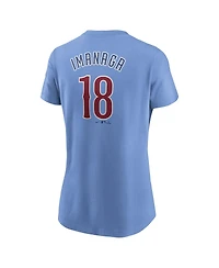 Nike Women's Shota Imanaga Baby Blue Chicago Cubs Fuse Name Number T-Shirt