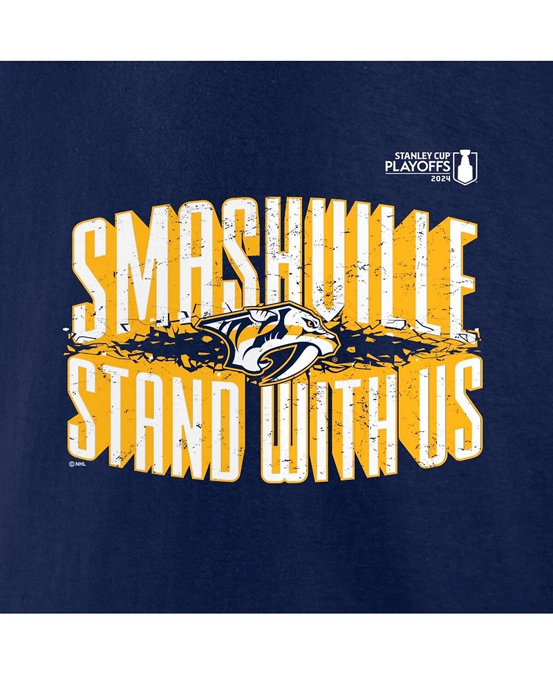 Fanatics Men's Navy Nashville Predators 2024 Stanley Cup Playoffs Slogan T-Shirt