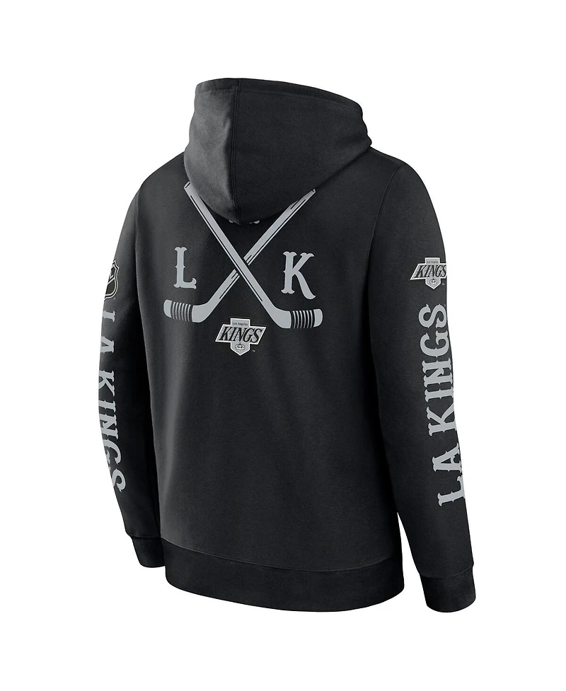 Fanatics Men's Black Los Angeles Kings Big City Legacy Fleece Pullover Hoodie