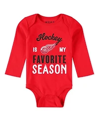 Wear by Erin Andrews Baby Boys and Girls 3-Piece Detroit Red Wings Turn Me Around Bodysuits and Pants