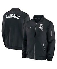 Nike Men's Black Chicago White Sox Authentic Collection Dugout Full-Zip Bomber Jacket