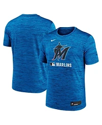 Nike Men's Blue Miami Marlins Authentic Collection Velocity Performance Practice T-Shirt