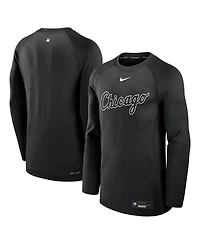Nike Men's Black Chicago White Sox Authentic Collection Game Time Raglan Performance Long Sleeve T-Shirt