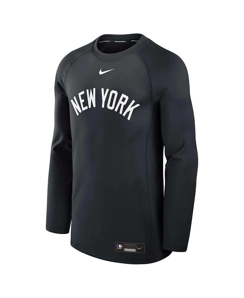 Nike Men's Navy New York Yankees Authentic Collection Game Time Raglan Performance Long Sleeve T-Shirt