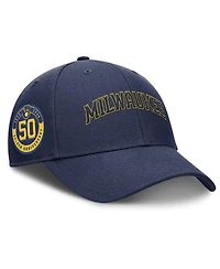 Nike Men's Navy Milwaukee Brewers Rise Gaberdine Adjustable Hat