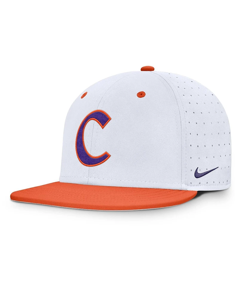 Nike Men's White/ Clemson Tigers On-Field Dugout True Performance Fitted Hat