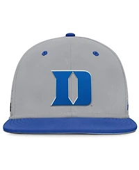 Nike Men's Gray Duke Blue Devils On-Field Dugout True Performance Fitted Hat