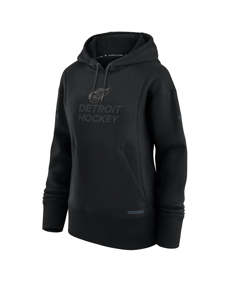 Fanatics Women's Black Detroit Red Wings Authentic Pro Road Pullover Hoodie