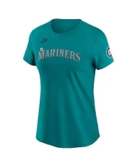 Nike Women's Ken Griffey Jr. Aqua Seattle Mariners Cooperstown Collection Name Number T-Shirt