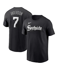 Nike Men's Tim Anderson Black Chicago White Sox City Connect Fuse Name Number T-Shirt