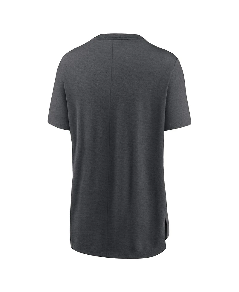 Nike Women's Heather Charcoal Toronto Blue Jays Authentic Collection Early Work Tri-Blend T-Shirt
