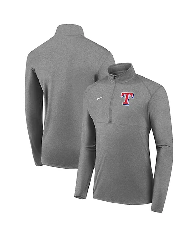 Nike Men's Gray Texas Rangers Team Logo Element Performance Half-Zip Pullover Jacket