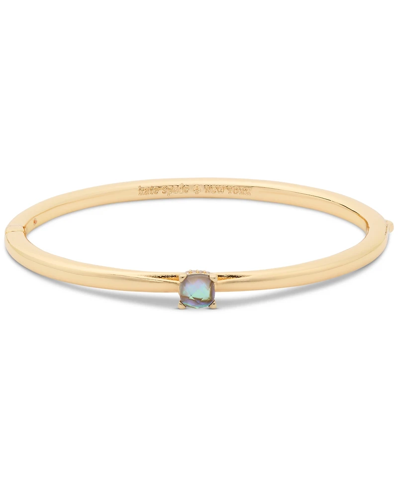 Kate Spade New York Gold-Tone Color Cubic Zirconia Bangle Bracelet