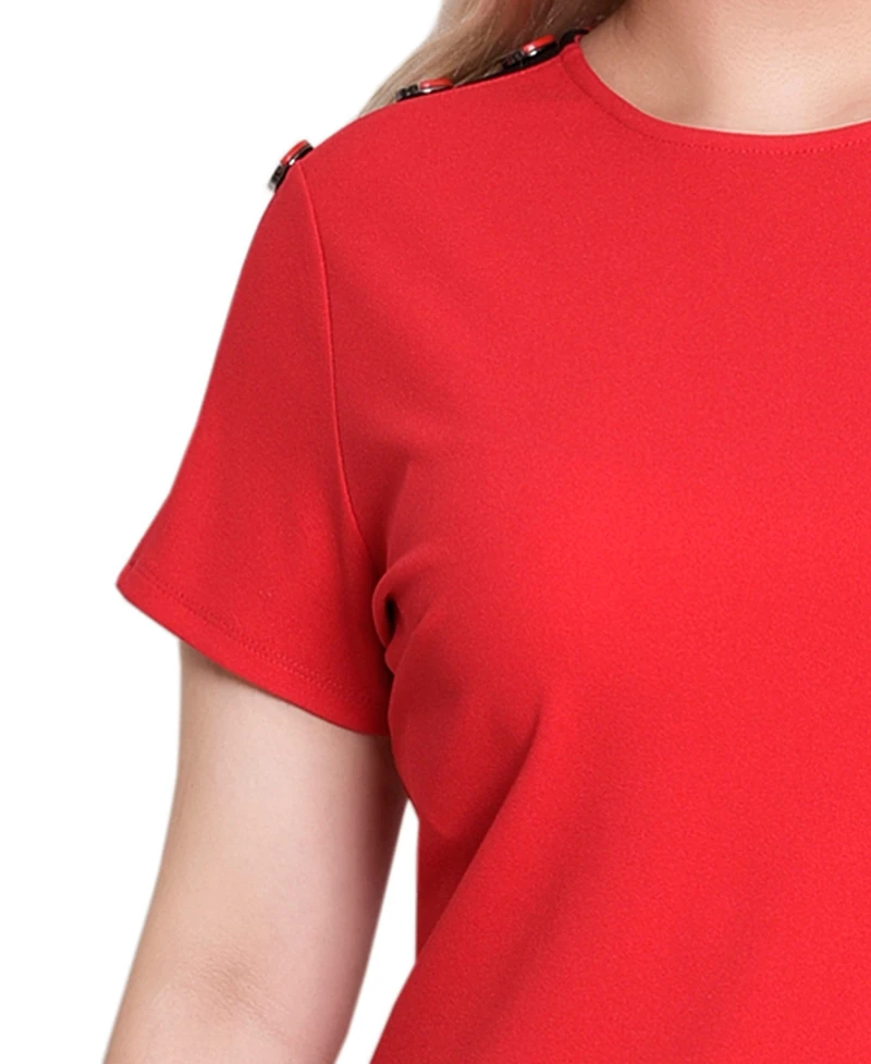 Ny Collection Women's Short Sleeve Dress