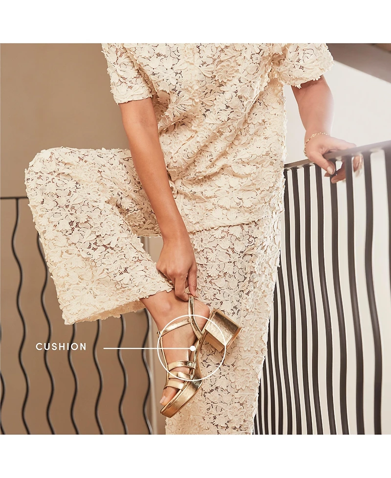 LifeStride Women's Rio Strappy Platform Block Heel Dress Sandals