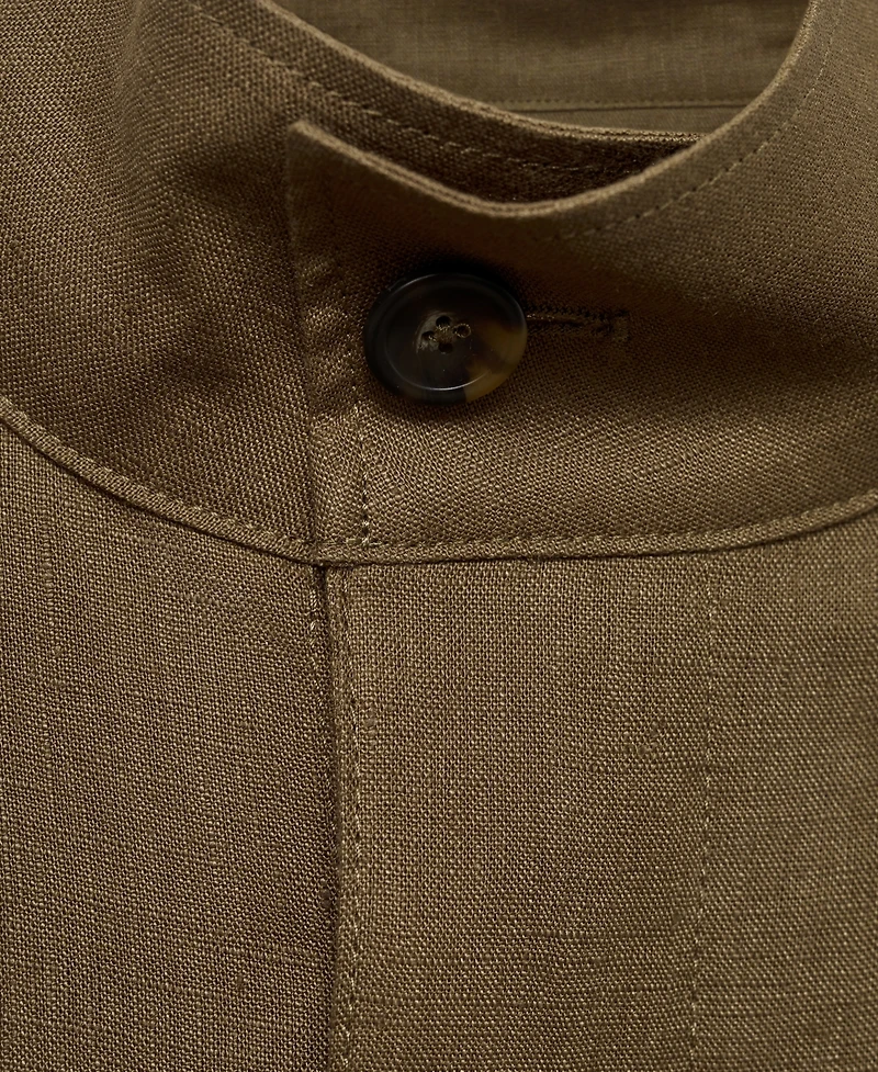 Mango Men's Slim-Fit Linen Overshirt